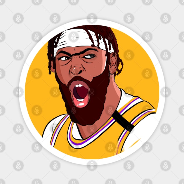 Anthony Davis Los Angeles Lakers Magnet by portraiteam